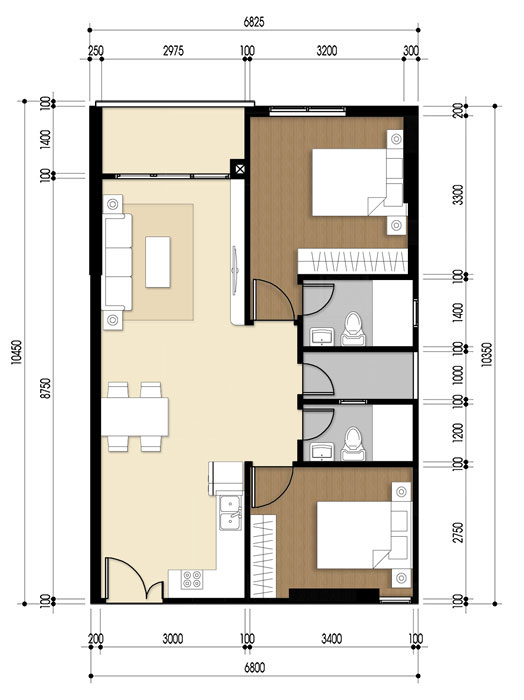 Căn hộ 3 PN - 86.34 m² - 01