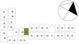 Vị trí mặt bằng căn hộ 3 PN - 86.34 m² - 01