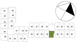Vị trí mặt bằng căn hộ 2 PN - 71.62 m²