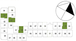 Vị trí mặt bằng căn hộ 2 PN - 71.74 m² - 01