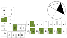 Vị trí mặt bằng căn hộ 2 PN - 71.84 m² - 01