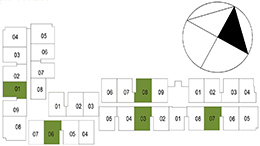 Vị trí mặt bằng căn hộ 2 PN - 71.84 m² - 02