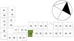 Vị trí mặt bằng căn hộ 2 PN - 72.59 m²